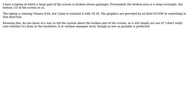 Unix & Linux: Mark a portion of the screen as unusable смотреть онлайн