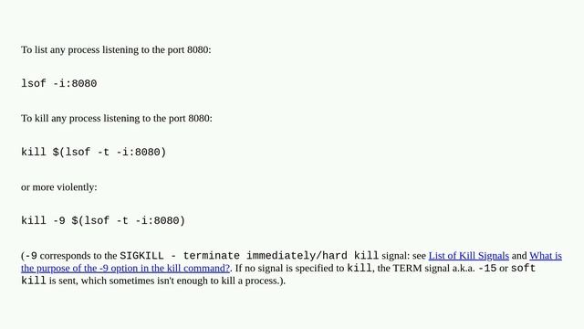 How to kill a process running on particular port in Linux? смотреть онлайн