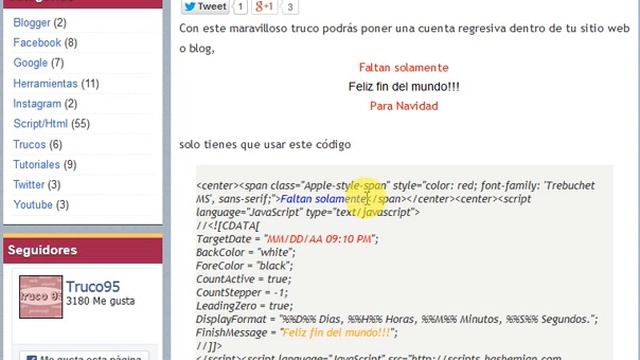 TUTORIAL: ¿Como poner una cuenta regresiva en mi Web? смотреть онлайн