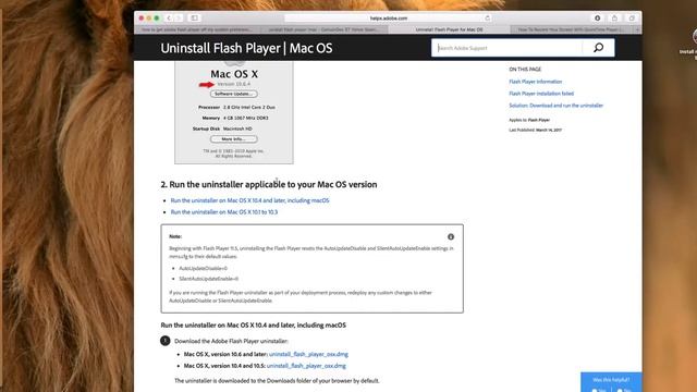 unistall flash player on any imac смотреть онлайн