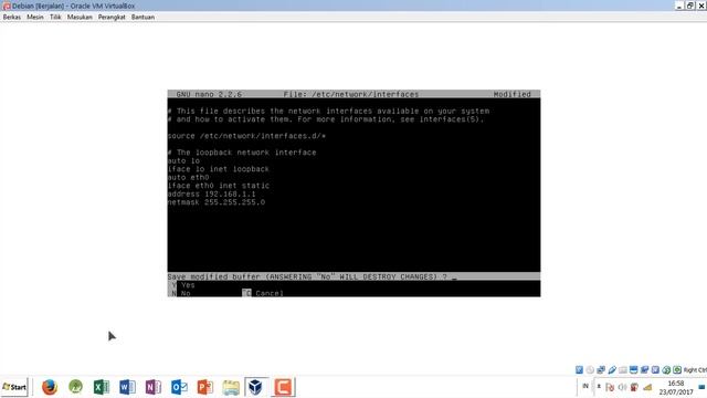 Mengatur IP address permanen pada linux basis debian CLI смотреть онлайн