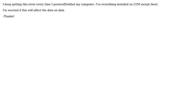 DevOps & SysAdmins: Can't deactivate volume group with 1 logical volume open (Debian Squeeze) смотреть онлайн