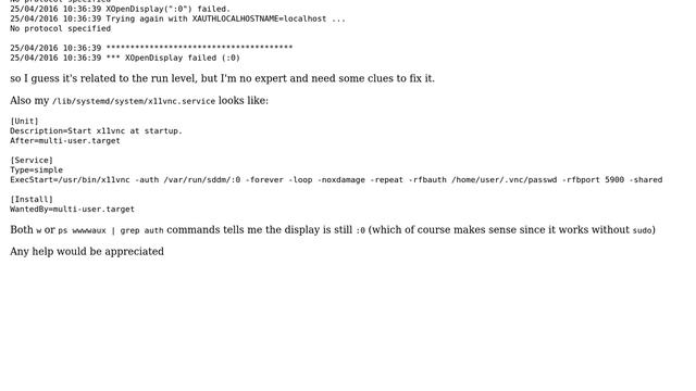Ubuntu: x11vnc auto-start not working after Upgrading to 16.04 смотреть онлайн
