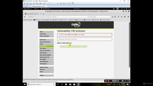 Lesson 12 Explanation Damn Vulnerable Web Application DVWA Udemy 2018 Hacking 101 смотреть онлайн