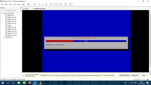 Instalasi Linux Debian 10.6 Di aplikasi VM.WARE Versi 15.5 смотреть онлайн