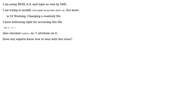 Unix & Linux: Why I cannot modify system-auth-rc? смотреть онлайн