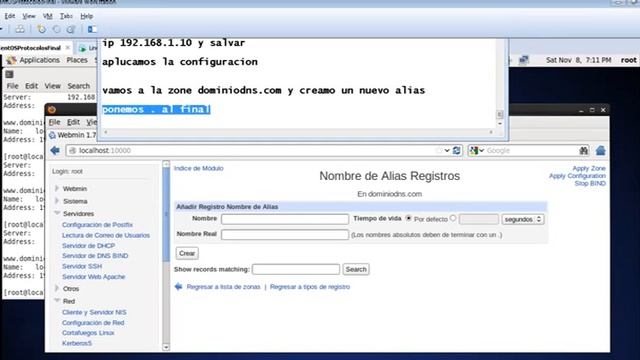 Servidor DNS WEBMIN Centos смотреть онлайн