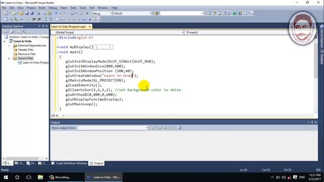 OpenGL Using C++ Tutorial Part 2 in Urdu and Hindi | How to Create a Window in OpenGl смотреть онлайн