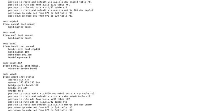 Unix & Linux: How to Combine a Bridge with VLAN over a Bonding and Two Default Gateways? смотреть онлайн