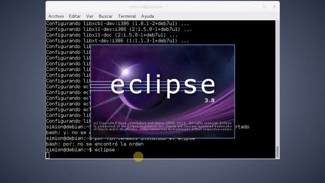 Practica 3.1 c) Instalación en terminal debian del programa eclipse смотреть онлайн