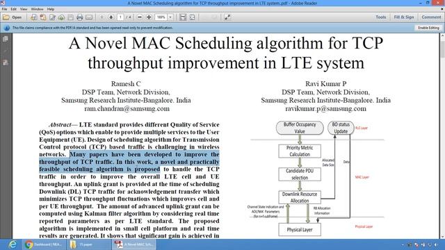 A Novel MAC Scheduling algorithm for TCP throughput improvement in LTE system смотреть онлайн