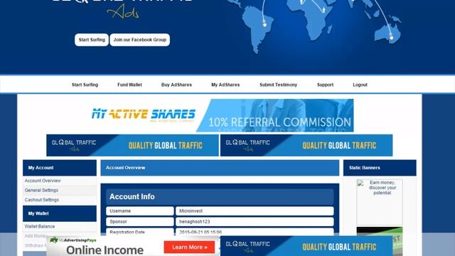 Быстрый вывод денег в GlobalTrafficAds от Microinvest Intl. Срочно входить! смотреть онлайн