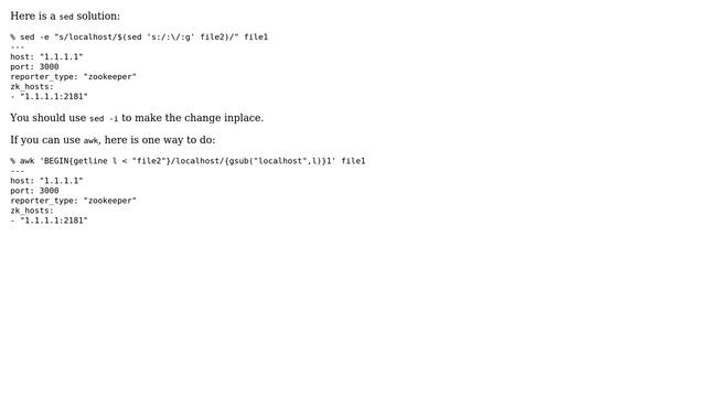 Unix & Linux: sed - replace string with file contents (4 Solutions!!) смотреть онлайн