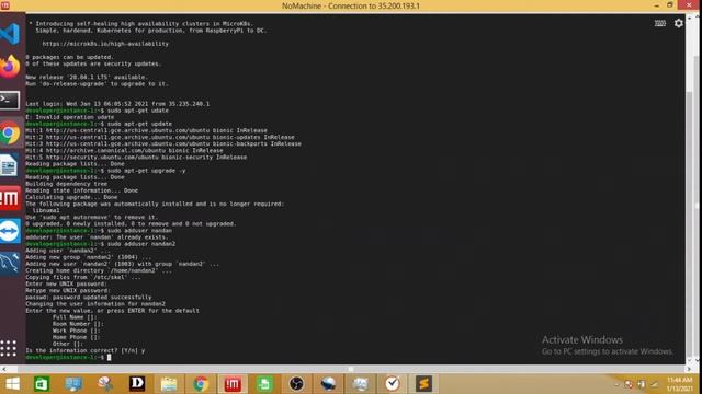Ubuntu GUI on VM смотреть онлайн