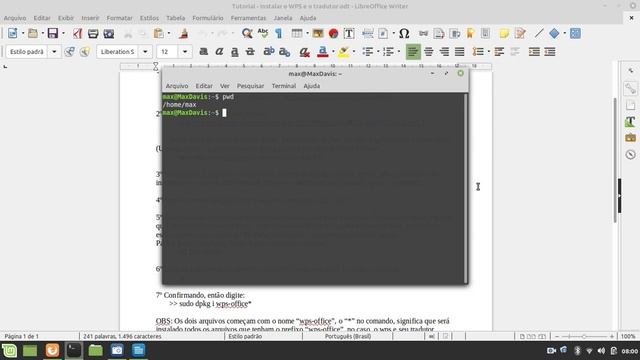 Instalando wps e seu tradutor pelo terminal do Linux Mint, смотреть онлайн