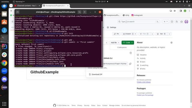 Git Push and Some Interesting problems in Github (Linux Ubuntu) смотреть онлайн