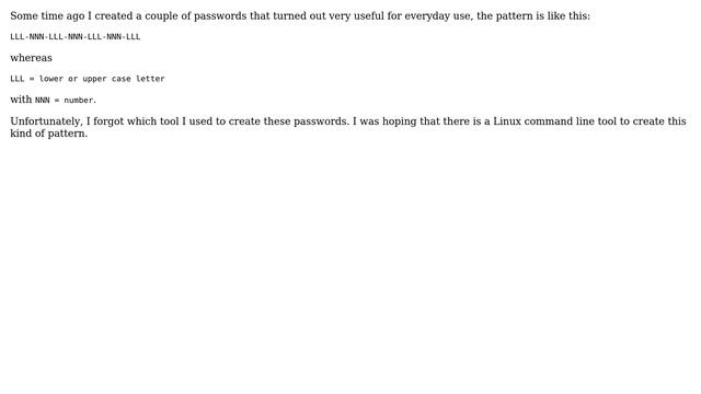 Specific password generator pattern -- how to reproduce? смотреть онлайн