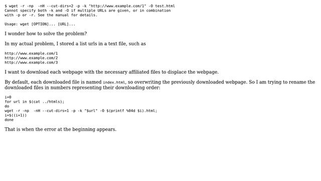 Unix & Linux: Download a list of webpages in a file and rename them to avoid overwriting? смотреть онлайн