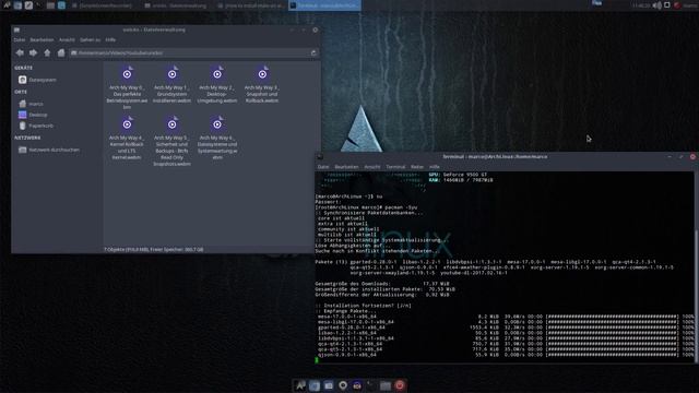 Arch Linux Systemupdate mit Pacman смотреть онлайн