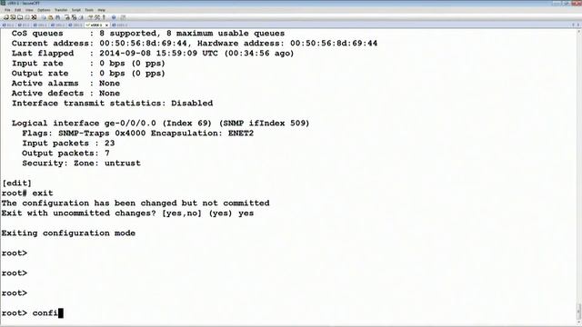 03 JunOS CLI Basics, Part 2 смотреть онлайн