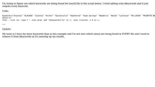 Unix & Linux: echo keywords found смотреть онлайн