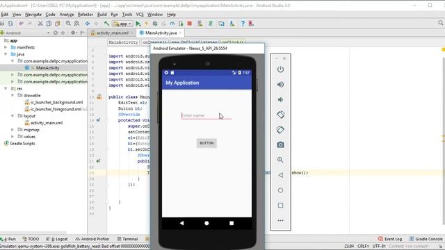Using EditText in Android Studio смотреть онлайн