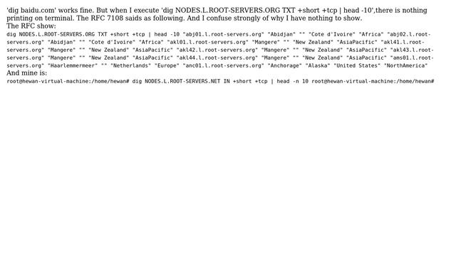 Dig doesn't print anything on Linux terminal смотреть онлайн