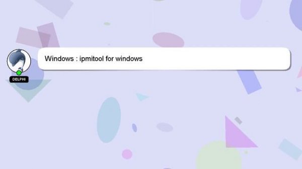 Windows : ipmitool for windows