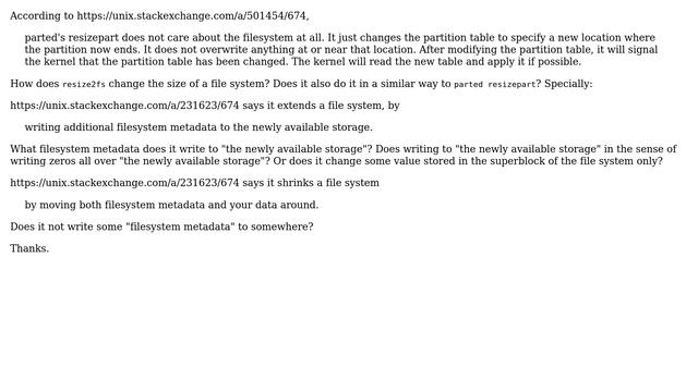 Unix & Linux: How does `resize2fs` change the size of a file system? смотреть онлайн