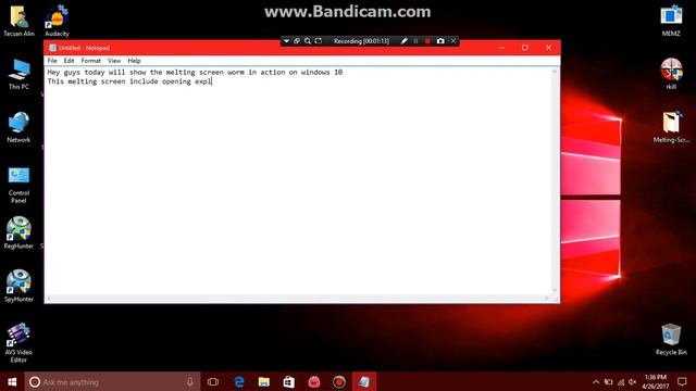 Melting.exe worm on windows 10 Newest version смотреть онлайн