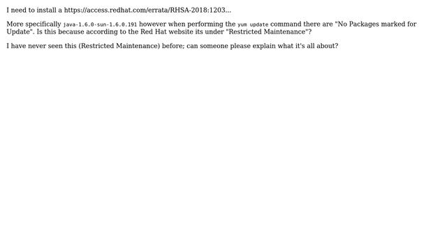Unix & Linux: What is meant by Restricted Maintenance (Red Hat updates)? смотреть онлайн