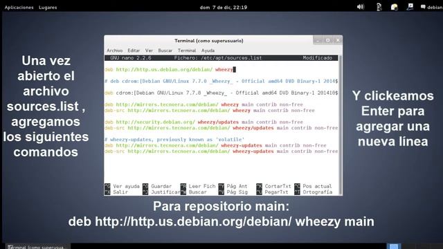 Activación de repositorios main, contrib y non-free + Actualización de Sistema смотреть онлайн