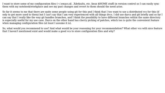 Unix & Linux: Which version control should I use for my configuration files? (2 Solutions!!) смотреть онлайн