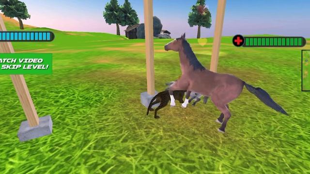 Horse with family with love and childs in torey forest game - horse vs lion - horse save our mate смотреть онлайн