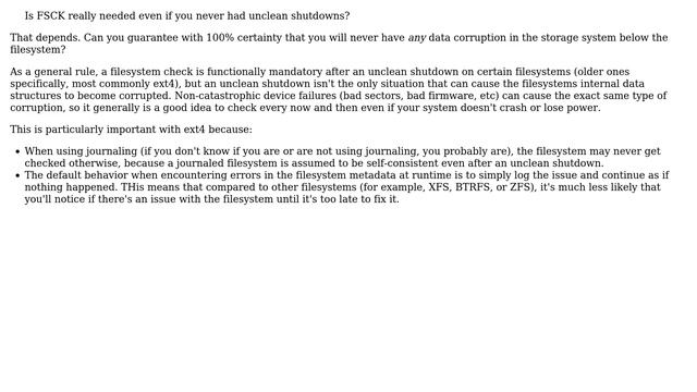 Why does FSCK run even if you never have unclean shutdown? (2 Solutions!!) смотреть онлайн