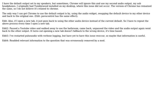 Unix & Linux: Opensuse Leap 15.0: Default audio device not being used by Chrome смотреть онлайн