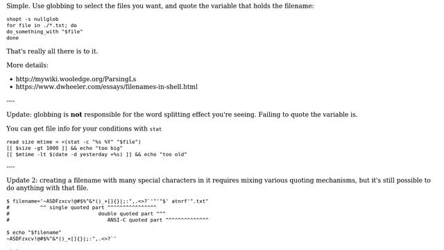 Unix & Linux: Is it even possible to correctly handle all possible file names? (2 Solutions!!) смотреть онлайн