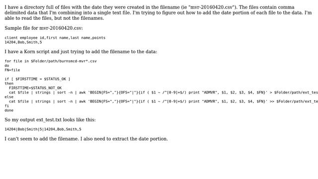 Unix & Linux: Parsing a filename and adding it to a text file смотреть онлайн