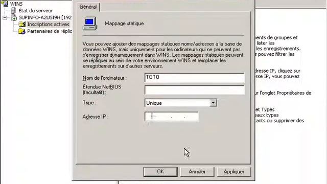 Ajouter une entrée de mappage statique WINS adil смотреть онлайн