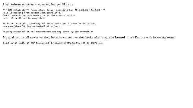 Unix & Linux: Unable uninstall AMD Catalyst смотреть онлайн