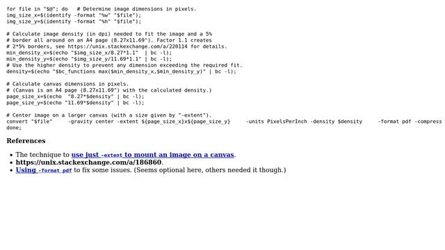 Unix & Linux: How to mount a .jpg centered into a .pdf (using defined page size and borders)? смотреть онлайн