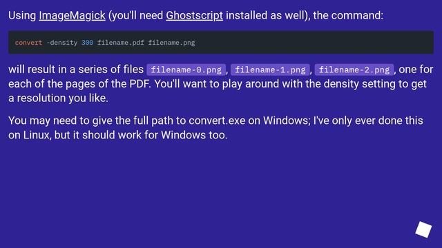 How to convert a multi-page PDF file to PNG files, with one PNG file per page of the PDF document? смотреть онлайн