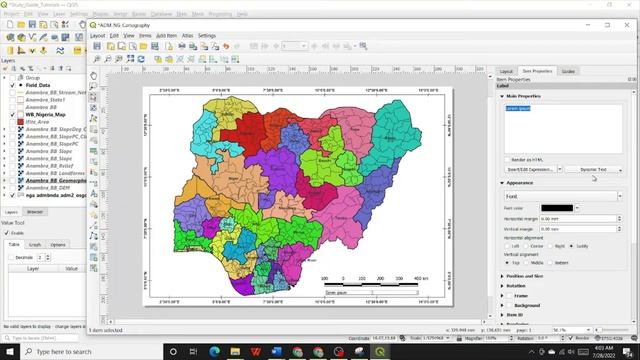 8.3 QGIS Print Layout: Map Layout for Nigeria смотреть онлайн