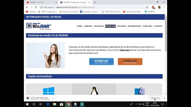 Como baixar e estalar WinRAR 32 Bits e 64 Bits (Atualizado 2019) смотреть онлайн
