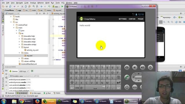 Curso Android Studio - Crear Menu смотреть онлайн