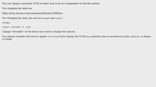 Ubuntu: Change hdd's uuid (3 Solutions!!) смотреть онлайн