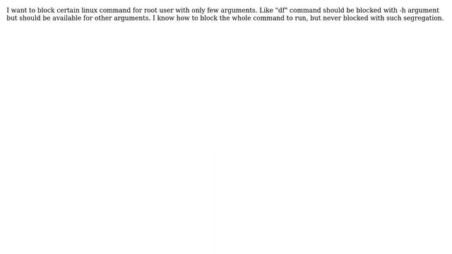 Block linux command with specific argument смотреть онлайн