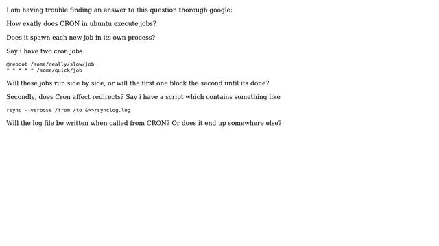 Ubuntu: how does cron execute jobs? смотреть онлайн