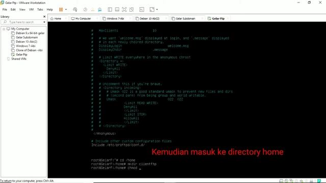 Mengkonfigurasikan FTP server dengan client windows7 dan Filezilla dengan VMware workstation 15.0 смотреть онлайн
