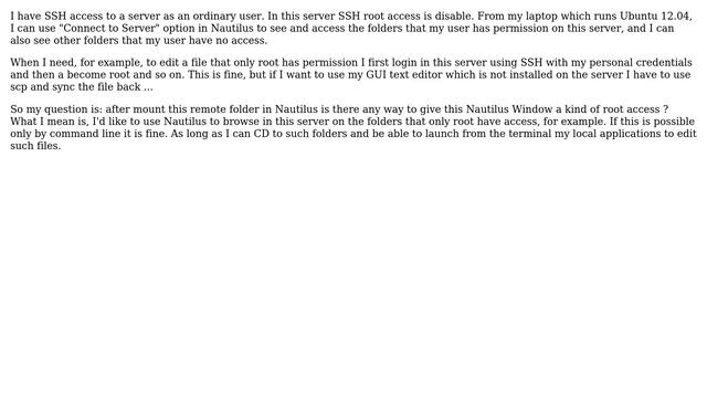 Mount filesystem folders usign SSHFS on servers where root SSH access is disable on Linux смотреть онлайн